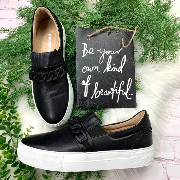 Brusque Shoes - I•BRUSQUE•I Leather/Rubber Slip On Sneaker 10.5